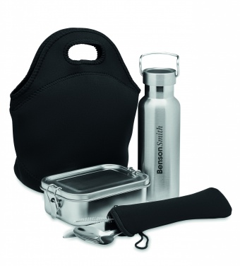 Logo trade promotional gifts image of: Lunch set in stainless steel