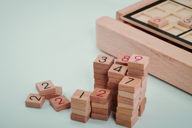 Logo trade promotional giveaways image of: Wooden sudoku board game