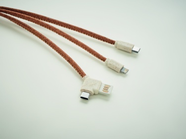 Logo trade promotional merchandise photo of: 3 in 1 charging cable in cork