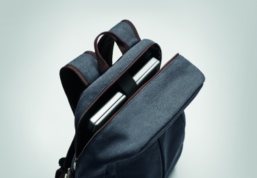 Logo trade advertising products image of: Laptop backpack in canvas