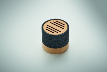 Logo trade promotional products image of: Bamboo RPET wireless speaker