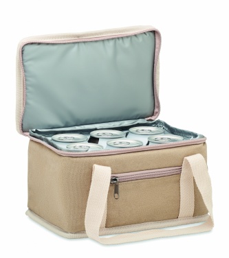 Logotrade corporate gift image of: 6 can cool bag canvas 320gr/m²