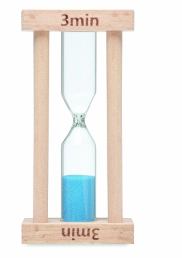 Logo trade promotional items picture of: Wooden sand timer 3 minutes