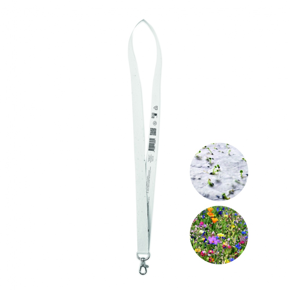 Logotrade promotional product image of: Seed paper lanyard w/hook