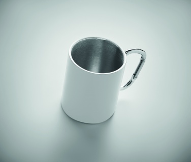Logo trade advertising products image of: Metal mug and carabiner handle