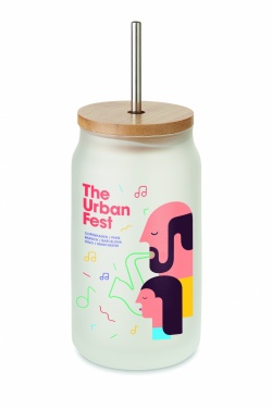 Logo trade promotional giveaways image of: Sublimation mason jar 400 ml