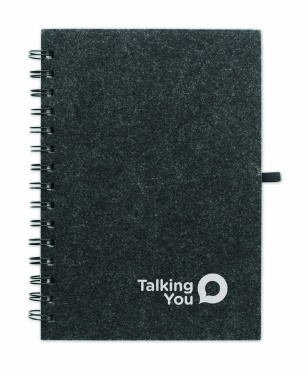 Logotrade advertising product picture of: A5 RPET felt cover notebook