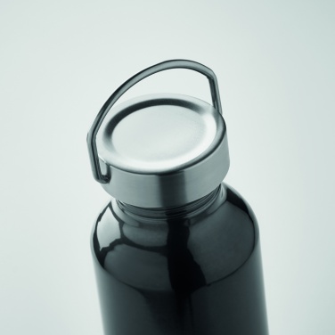 Logo trade promotional merchandise image of: Recycled aluminum bottle 500 ml with a stainless steel handle cap