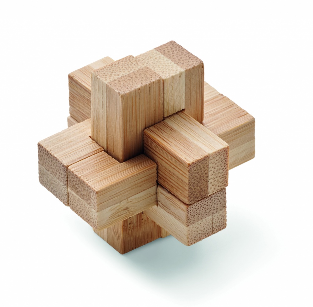 Logotrade promotional product image of: Bamboo brain teaser puzzle