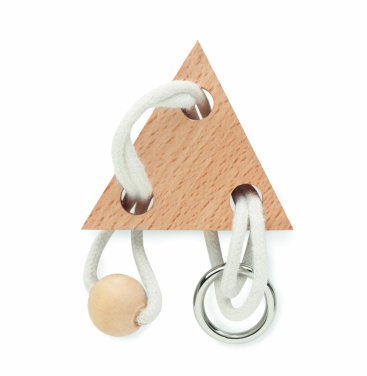 Logo trade advertising products picture of: Wooden brain teaser triangle
