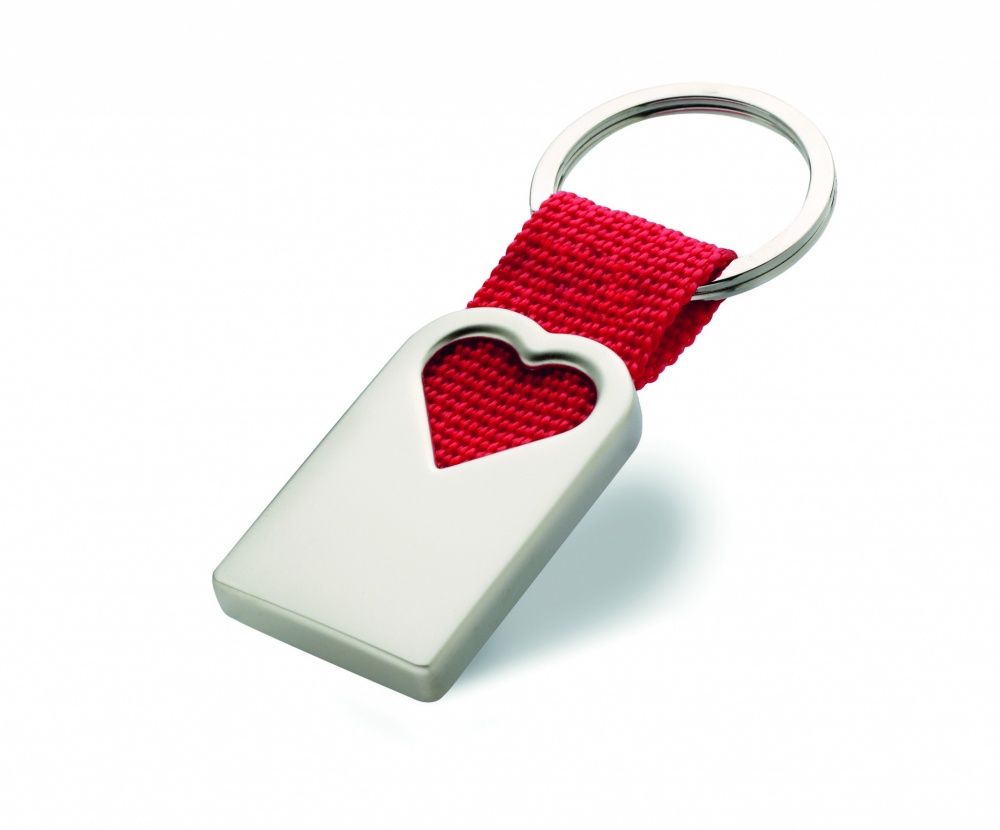 Logo trade promotional product photo of: Heart metal key ring Kemi