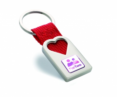 Logotrade advertising product image of: Heart metal key ring Kemi