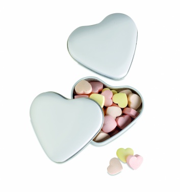Logotrade advertising products photo of: Heart tin box with candies