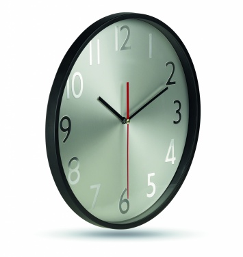 Logotrade promotional item image of: Wall clock w silver background