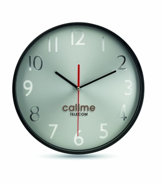 Logotrade advertising product picture of: Wall clock w silver background