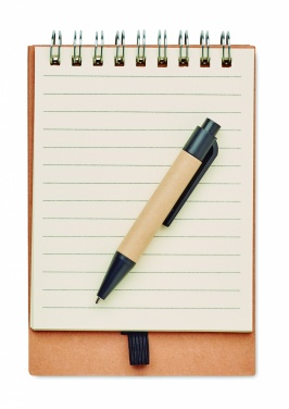 Logotrade promotional giveaway image of: Notepad with pen and memo pad