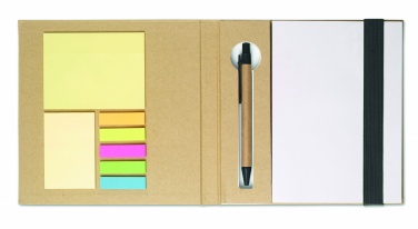 Logo trade advertising products picture of: Notebook with memo set and pen