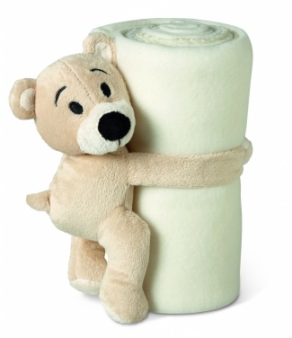 Logo trade advertising product photo of: Fleece blanket with bear