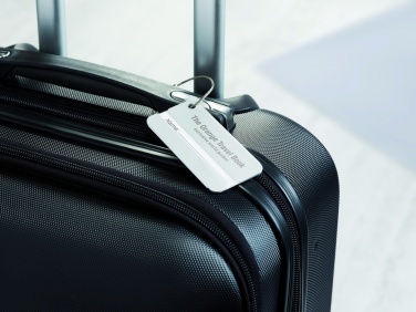 Logo trade promotional item photo of: Aluminium luggage tag