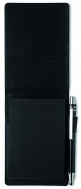 Logo trade promotional giveaways image of: A7 notepad in PU pouch w/pen