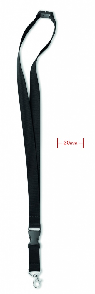 Logo trade promotional items image of: Lanyard hook and buckle 20 mm