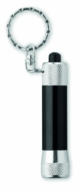 Logo trade promotional items image of: Aluminium torch with key ring