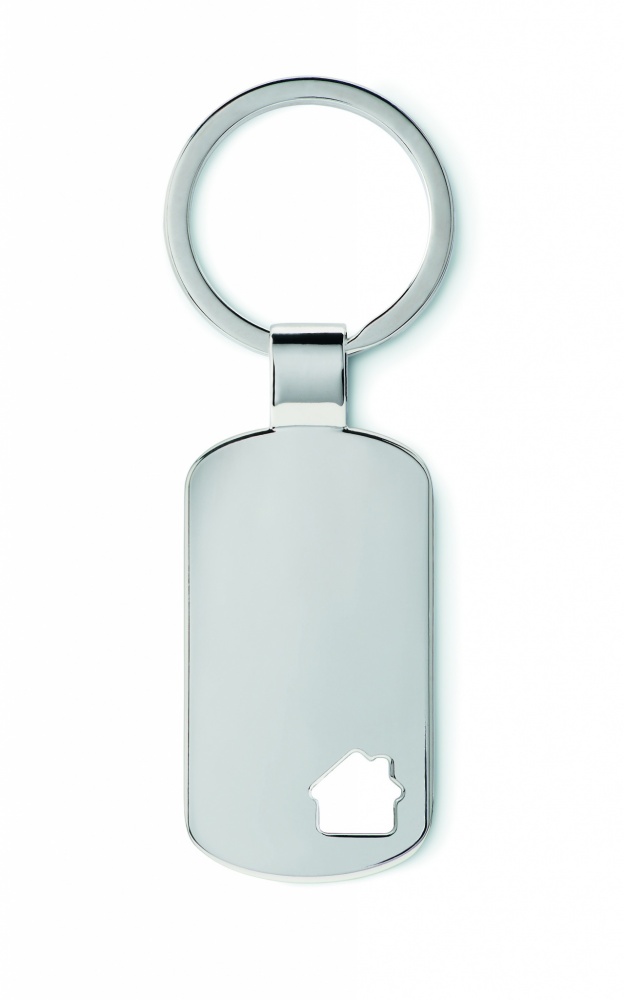 Logo trade business gifts image of: Key ring with house detail Jelgava