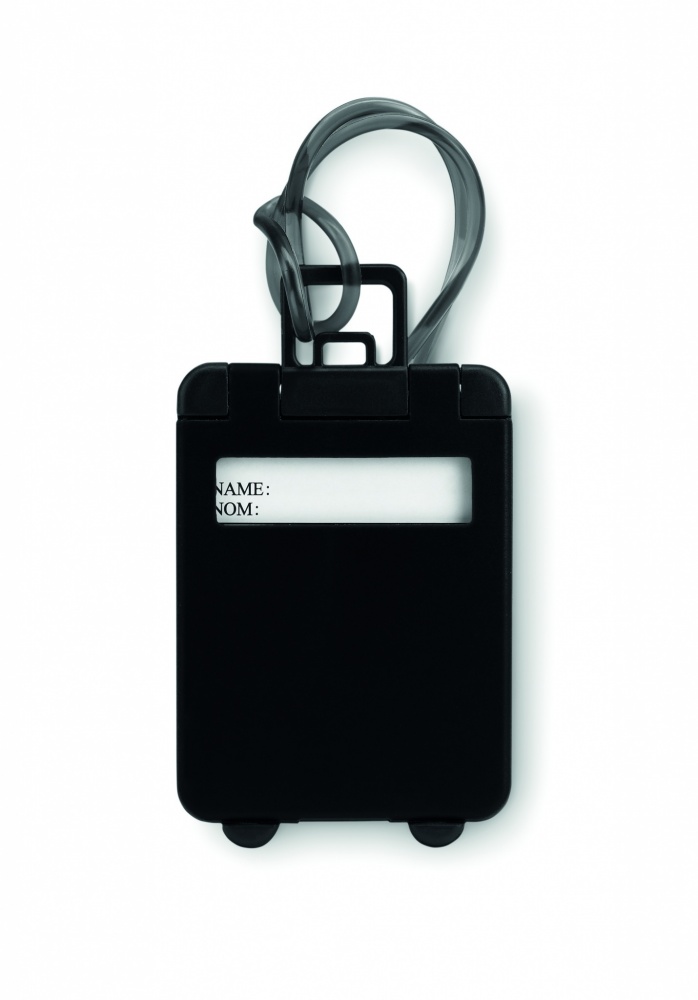 Logo trade business gifts image of: Luggage tags plastic