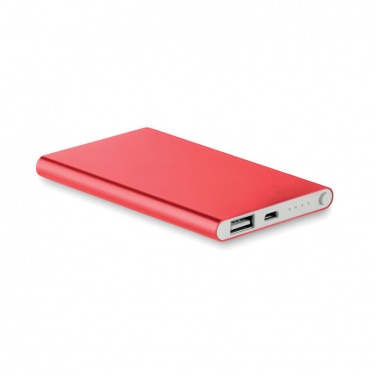 Logo trade business gift photo of: Flat power bank 4000 mAh