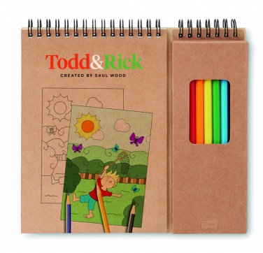 Logotrade advertising product picture of: Colouring set with notepad