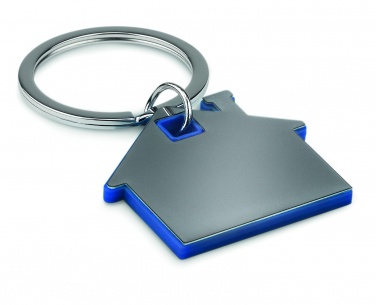 Logotrade promotional giveaway picture of: House shape plastic key ring Rezekne