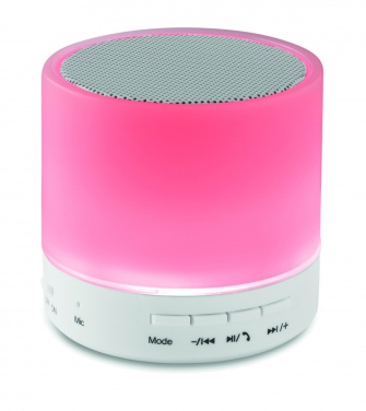 Logo trade promotional gifts image of: Round wireless speaker LED