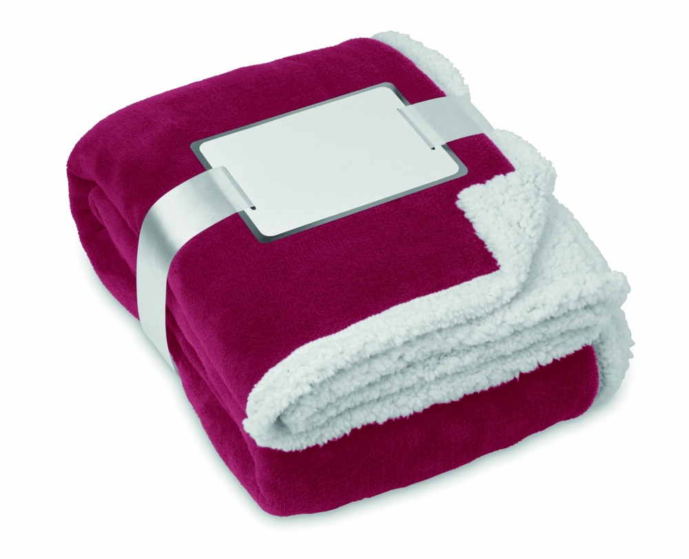 Logo trade corporate gifts picture of: Blanket coral fleece/ sherpa