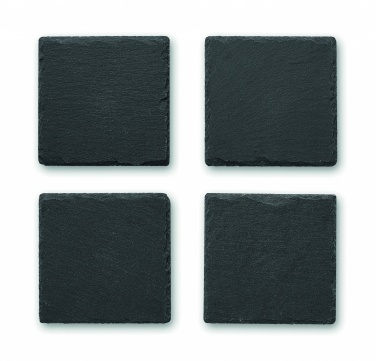 Logo trade promotional merchandise picture of: Slate coasters with EVA bottom