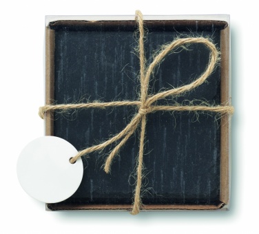 Logo trade business gifts image of: Slate coasters with EVA bottom