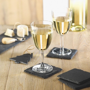 Logo trade promotional merchandise picture of: Slate coasters with EVA bottom