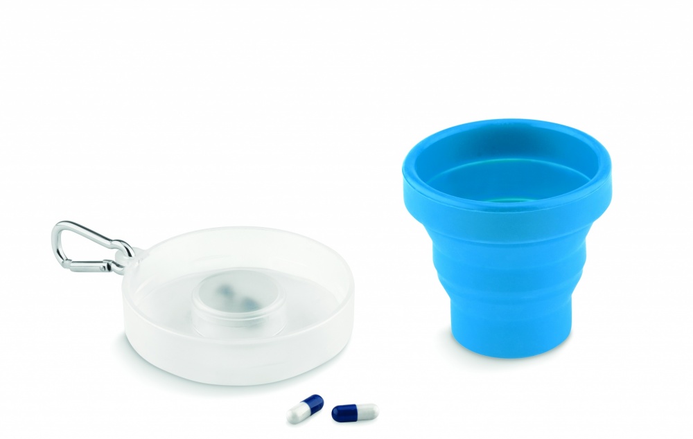 Logo trade business gift photo of: Silicone foldable cup