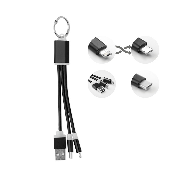 Logotrade corporate gift image of: key ring with USB type C cable Salaspils