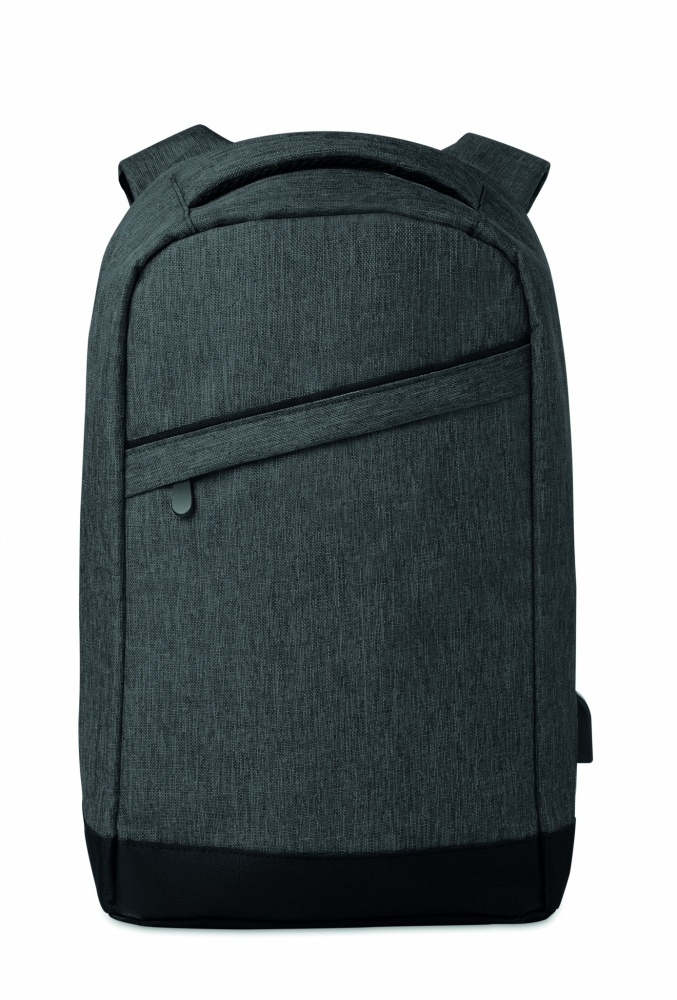 Logo trade promotional giveaways picture of: 2 tone backpack incl USB plug