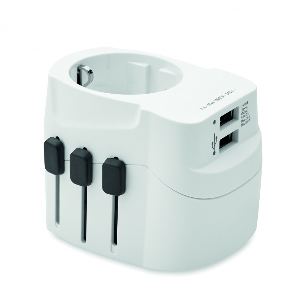 Logo trade corporate gifts picture of: PRO Light 2x USB. 3-pole