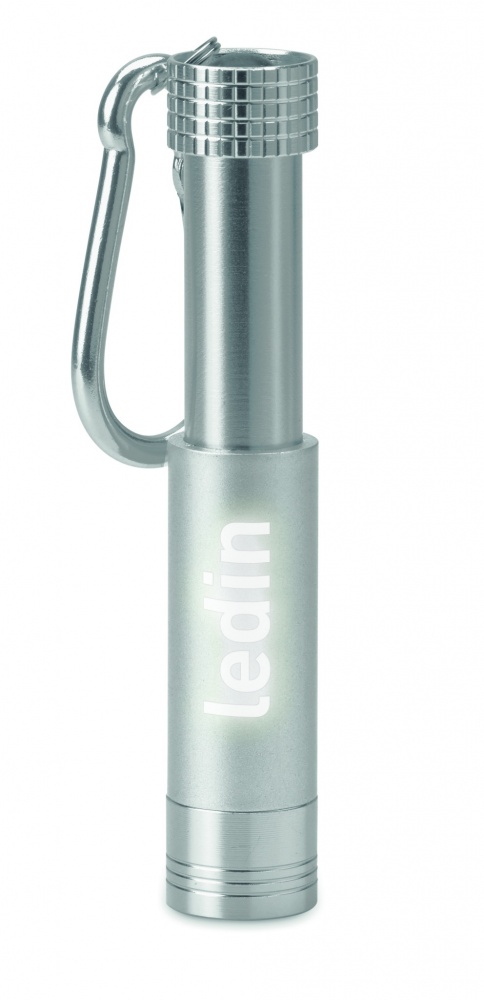 Logotrade promotional products photo of: Aluminium/ABS LED key ring Aizkraukle
