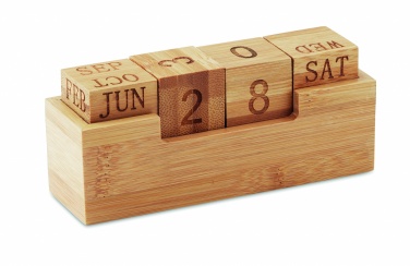 Logo trade advertising products picture of: Bamboo calendar