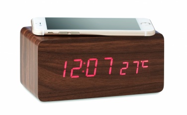 Logotrade business gifts photo of: LED clock/5W wireless charger