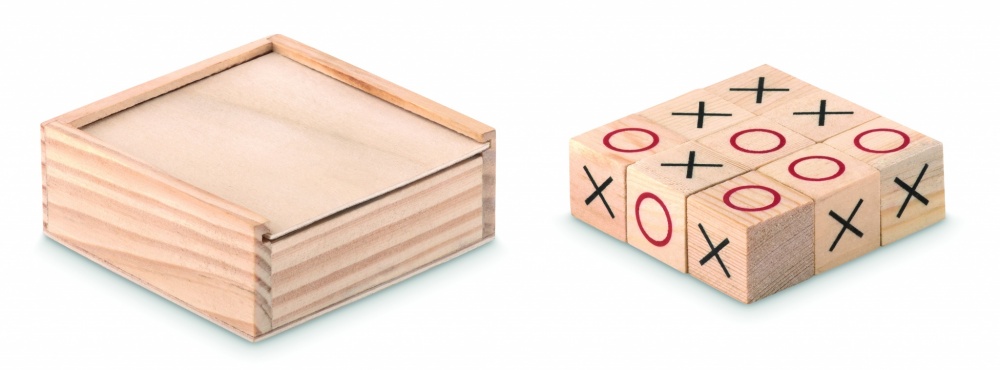 Logo trade promotional gifts image of: Wooden tic tac toe