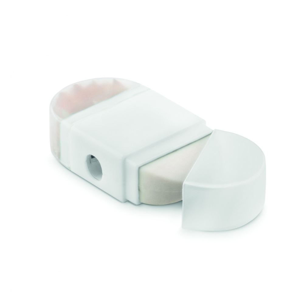 Logo trade promotional items picture of: Sharpener and eraser