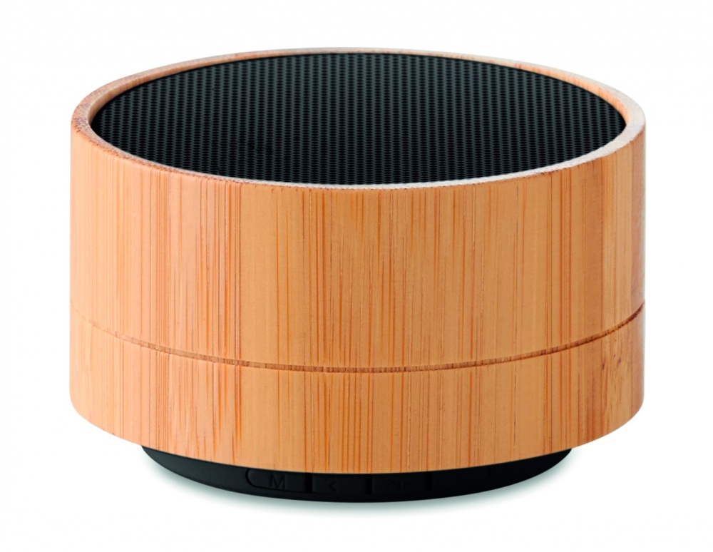 Logo trade promotional giveaways image of: 3W Bamboo wireless speaker