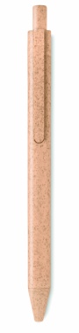 Logo trade promotional giveaways image of: Wheat Straw/ABS push type pen