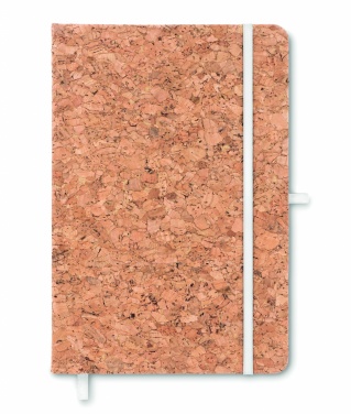 Logo trade promotional gift photo of: A5 cork notebook 96 lined
