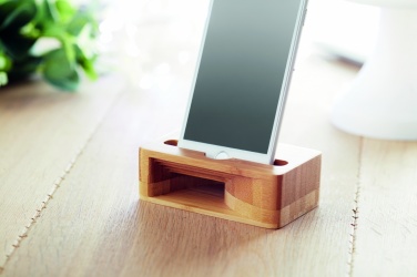 Logo trade advertising products image of: Bamboo phone stand-amplifier CARACOL