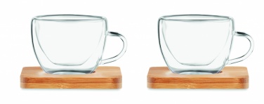 Logotrade promotional product picture of: Set of 2 double wall espresso